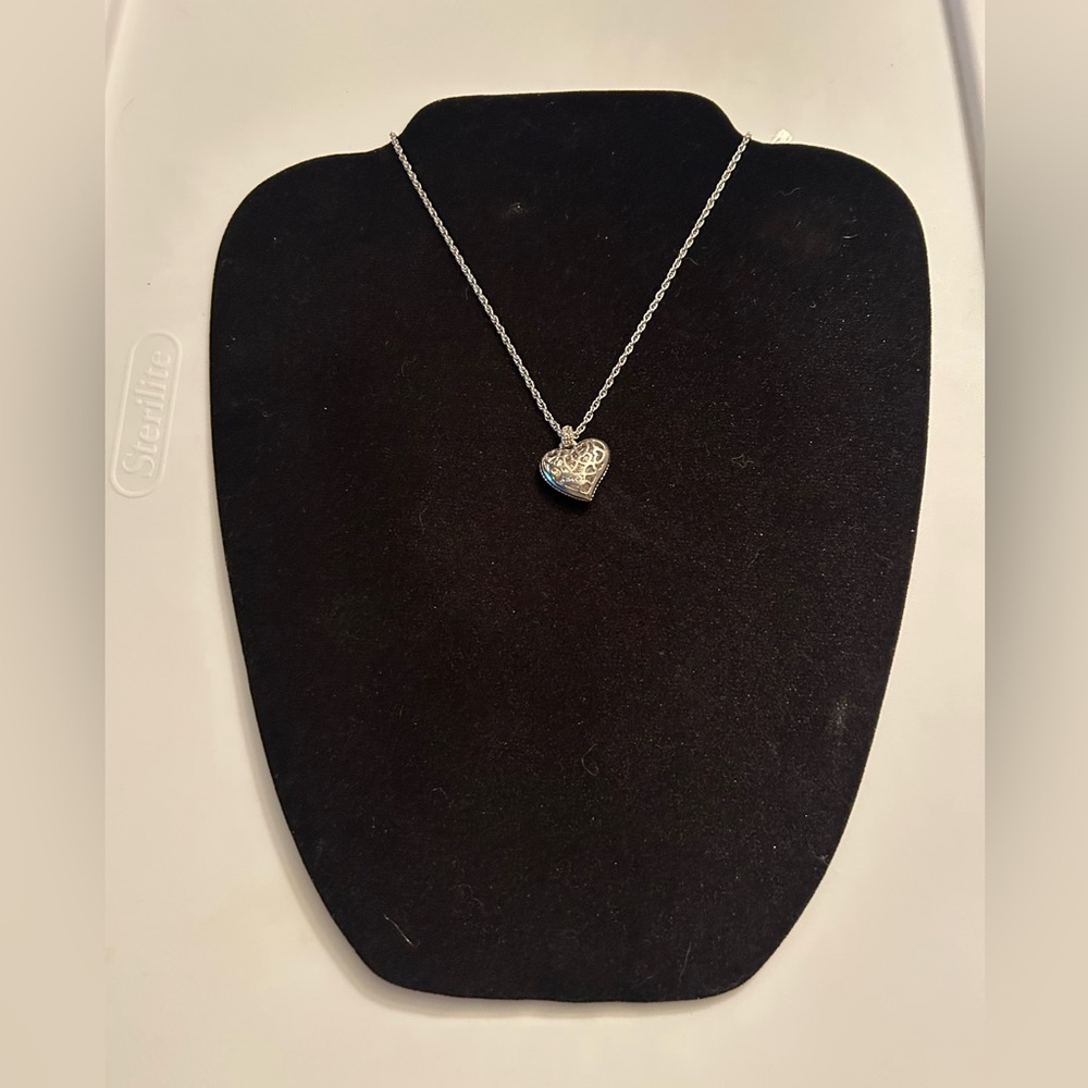 Chico's Silver Filigree Heart Pendant Necklace - Picture 2 of 2